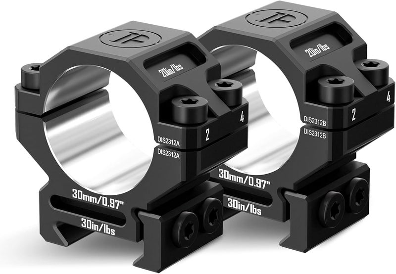 DISCOVERYOPT Store 7075 Series Aluminum 30mm 34mm 1 inch Scope Rings, High Precision Pre-lapped Picatinny Scope Rings, Medium/High/Low Profile Scope Mount for Picatinny Rail - Image 1